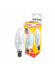 Светодиодная LED лампа свеча 6w 220В E14 4100К Sokol