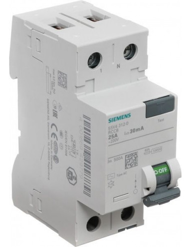 Реле диференційне Siemens АС 2P 25А/30МА 230В