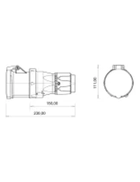 BC1-4403-2312 220V 3*63A Роз'єм (поліамід) IP44 (12шт в ящике)
