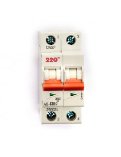 Автоматический выключатель 2Р 10А (6кА) ТМ 220