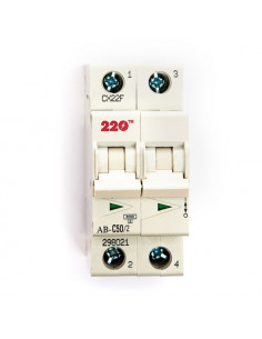 Автоматический выключатель 2Р 50А (6кА) ТМ 220