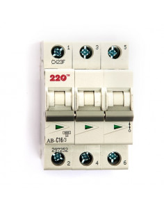 Автоматический выключатель 3Р 16А (6кА) ТМ 220
