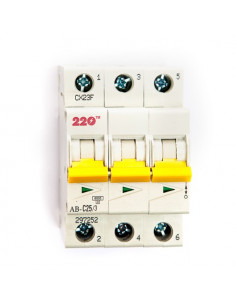 Автоматический выключатель 3Р 25А (6кА) ТМ 220