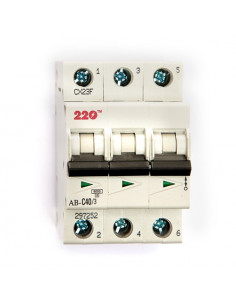 Автоматический выключатель 3Р 40А (6кА) ТМ 220
