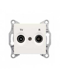 Розетка Schneider Sedna TV+R проходная слоновая кость SDN3301823