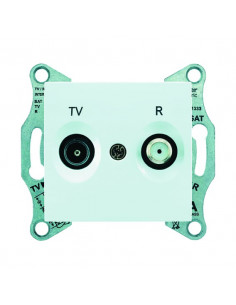 Розетка Schneider Sedna TV+R проходная белая SDN3301821