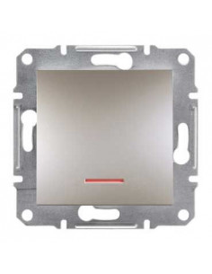 Выключатель Schneider Asfora 1кл с подсветкой бронза EPH1400169