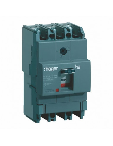 Автоматический выключатель HDA160L 160 А 3п 18 кА Hager