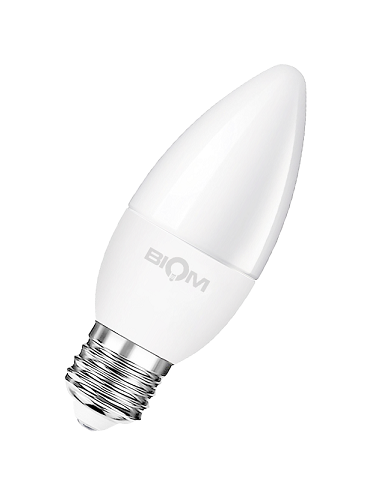 Светодиодная LED лампа Biom BT-588 C37 9w E27 4500K матовая
