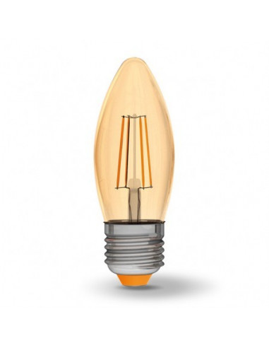 Лампа LED Filament C37FA 4w E27 2200K бронза Videx