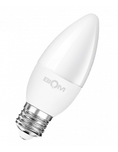 Светодиодная LED лампа Biom BT-567 C37 7W E27 3000К матовая