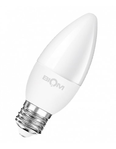 Светодиодная LED лампа Biom BT-568 C37 7W E27 4500К матовая