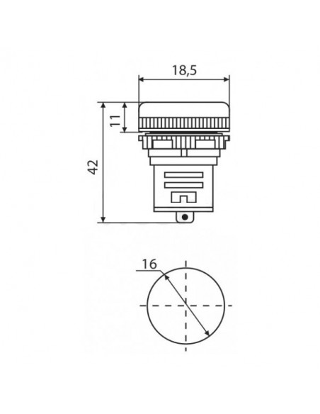 Сигнальная арматура AD16-16DS 24V AC/DC белая