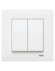 Выключатель двухклавишный белый VI-KO KARRE 90960002