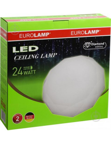 Светильник светодиодный Eurolamp 24 Вт белый матовый 4000К