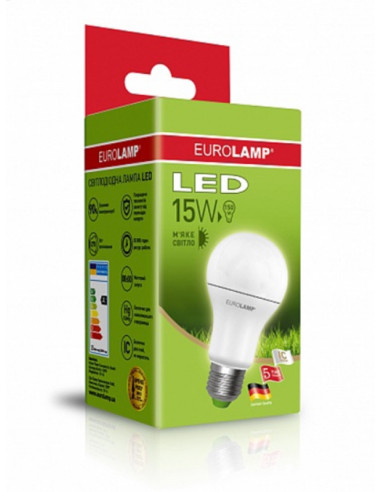 Светодиодная LED лампа Eurolamp А60 15W E27 3000K