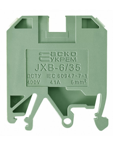 Клеммник JXB-6/35 зелений