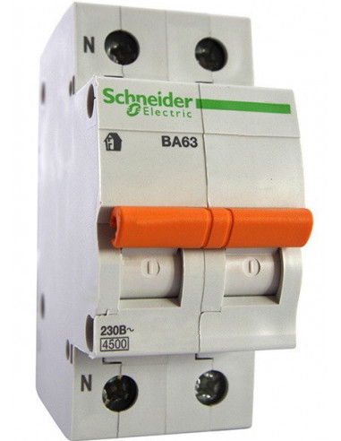 Автоматический выключатель 40А С 2Р ВА63 Schneider Electric