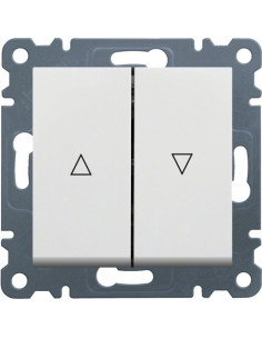 Выключатель для жалюзи "Контактор" Lumina, белый, 10АХ/230В