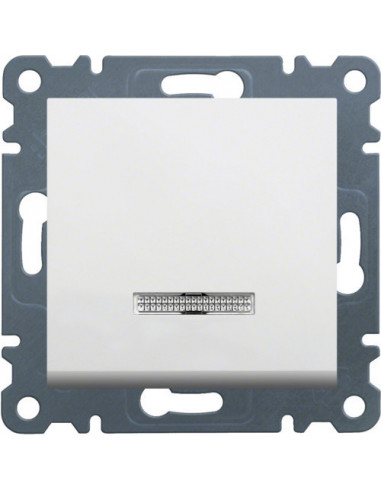 Выключатель с подсветкой 1-тактовый Lumina, белый, 10АХ/230В