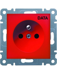 Розетка DATA з центральним з/к Lumina, червона, 16А/230В