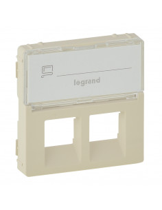 Накладка для розетки RJ11+RJ45 Legrand Valena-L Слоновая кость