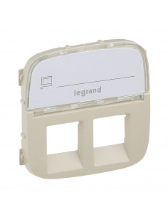 Накладка для розетки RJ11+RJ45 Legrand Valena-A Слоновая кость