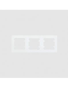 Рамка для розеток тройная горизонтальна Almera BATI белая