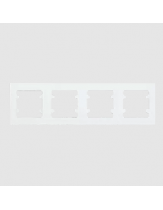 Рамка для розеток четверная горизонтальная Almera BATI белая