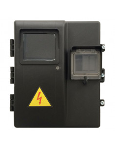 Коробка герметик для 1-фазного счетчика со стеклом цвет черный