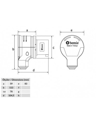 BC1-3403-2130 220V 3*32A Вилка 90° (поліамід) IP44